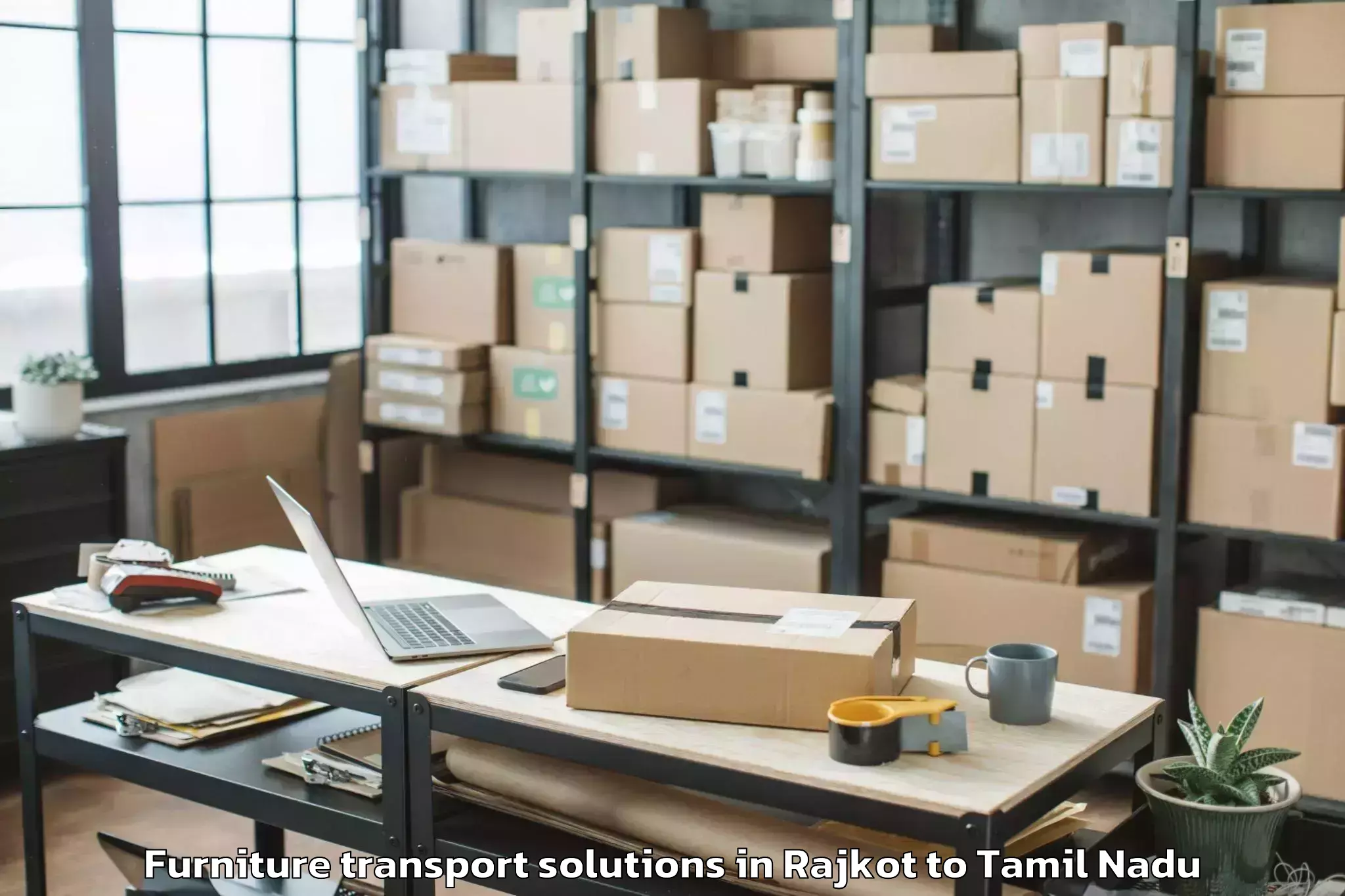 Expert Rajkot to Koonimedu Furniture Transport Solutions